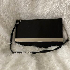Black Satin Evening Bag